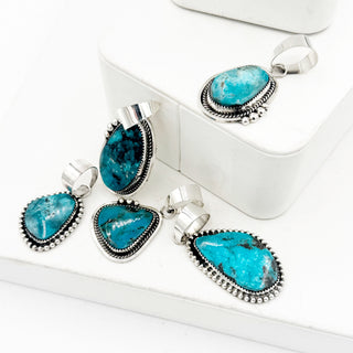 Rare Leslie Nez Bisbee Turquoise Pendants