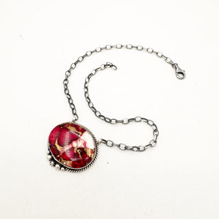 Johnny Dixon Rose Dahlia Mega Bar Necklace