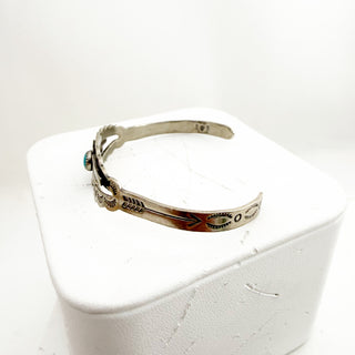 The First Thunder Collection - Six Harvey Era Turquoise and Silver Thunderbird Cuffs
