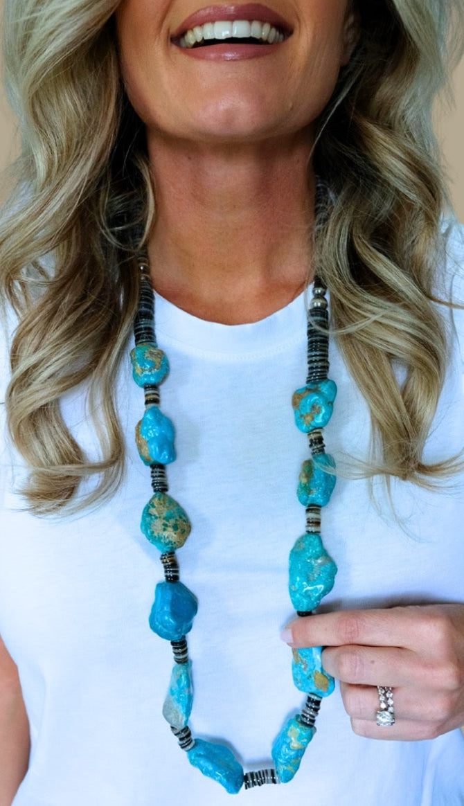 Blue Jean Vintage Kingman Stone Necklace
