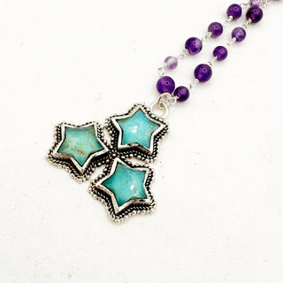 Amethyst Rosary Chain "Charmed" Necklace