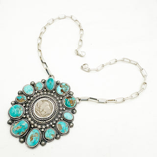 Jason Ogg Buffalo Nickle Nila Cluster Necklace