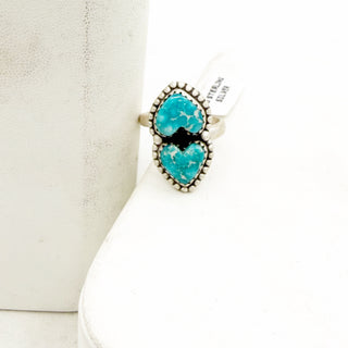 White Water Double Heart Ring