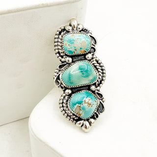 HJC Adjustable Nila Turquoise Crawler Ring