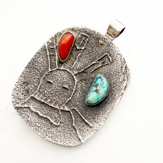 JOHN HORNBACK REVERSIBLE PETROGLPYN PENDANT