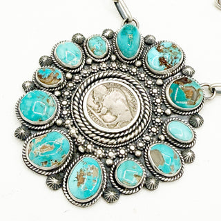 Jason Ogg Buffalo Nickle Nila Cluster Necklace
