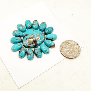 High-grade Persian Turquoise Cabochon Suites