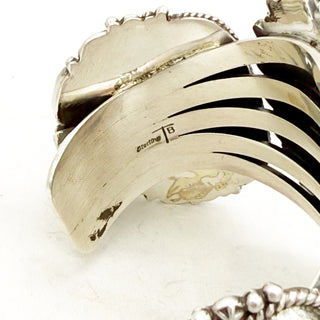 Tyler Brown High Grade Royston and White Mediterranean Coral Cluster Cuff