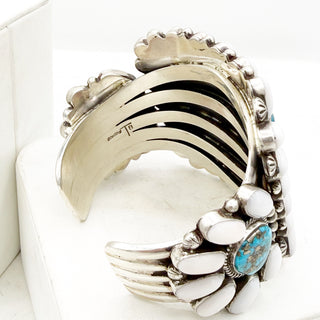Tyler Brown Persian Turquoise and White Mediterranean Coral Cluster Cuff