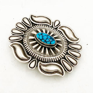 Thomas Jim Egyptian Turquoise Belt Buckle