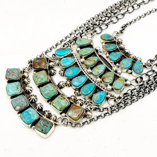 Jackie Silver Signature Multi-stone Bar Necklaces