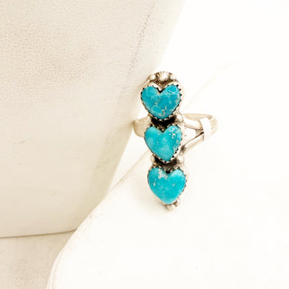 White Water Tripple Heart Ring