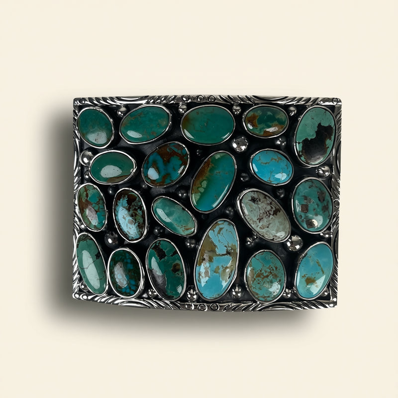 Jesus Vega Multistone Cluster Belt Buckle