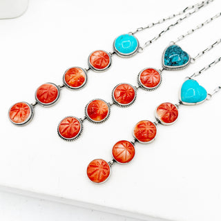 Sheila Tso Spiny Oyster Sunburst Lariat