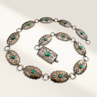 Desert Ledger Vintage Silver Concho Belt