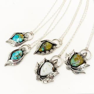 Botanical Turquoise Statement Necklace