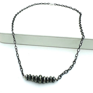 Graduated Saucer NP Bar Necklace