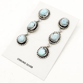 Donovan Nez Three Stone Golden Hills Linear Earrings