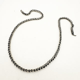 Leon Yazzie Braided Silver Heavy Chain 24inches