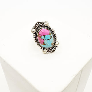 Cotton Candy Dahlia Rings