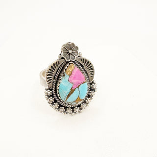 Cotton Candy Dahlia Rings