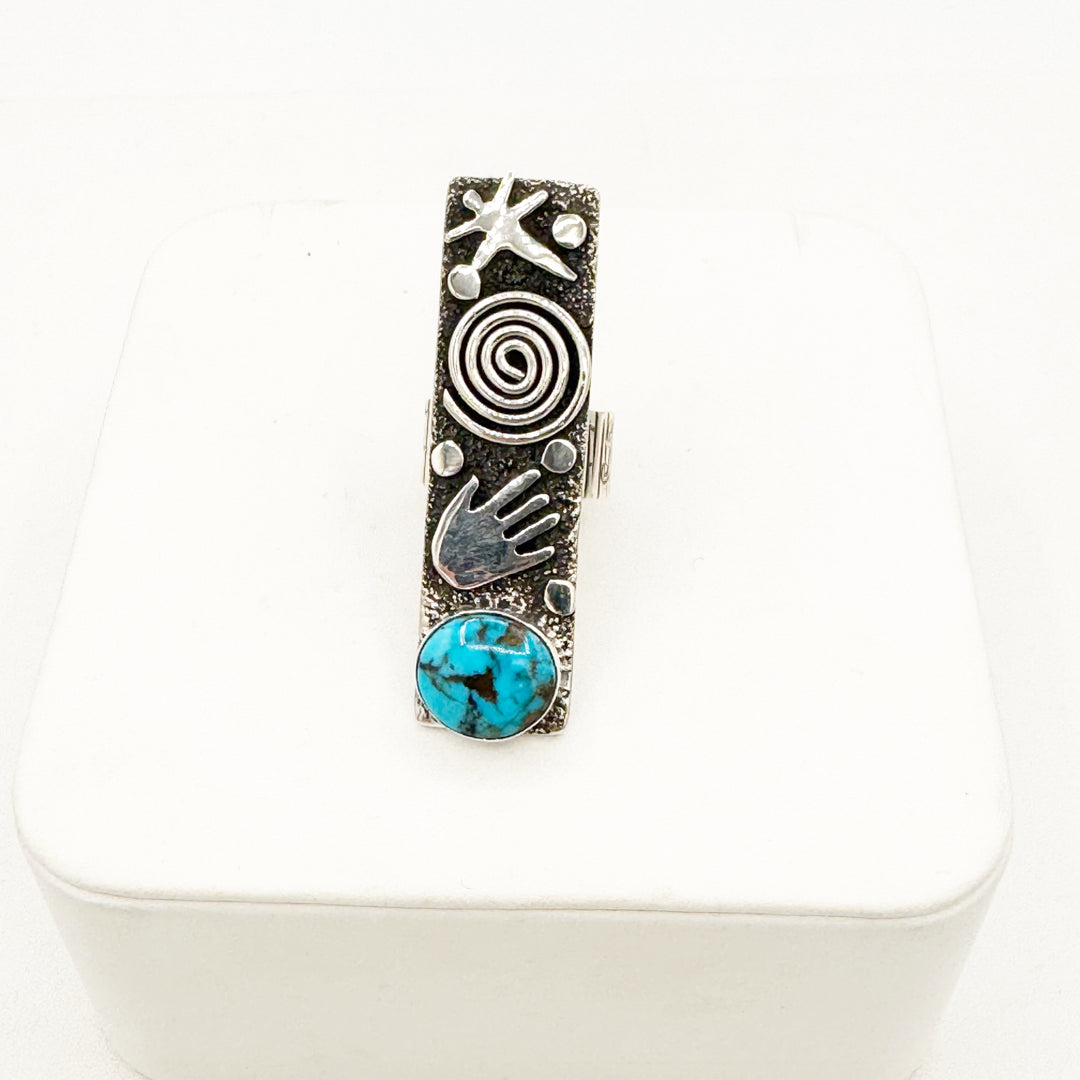 Ethereal Eternity Band - Black Aura Opal