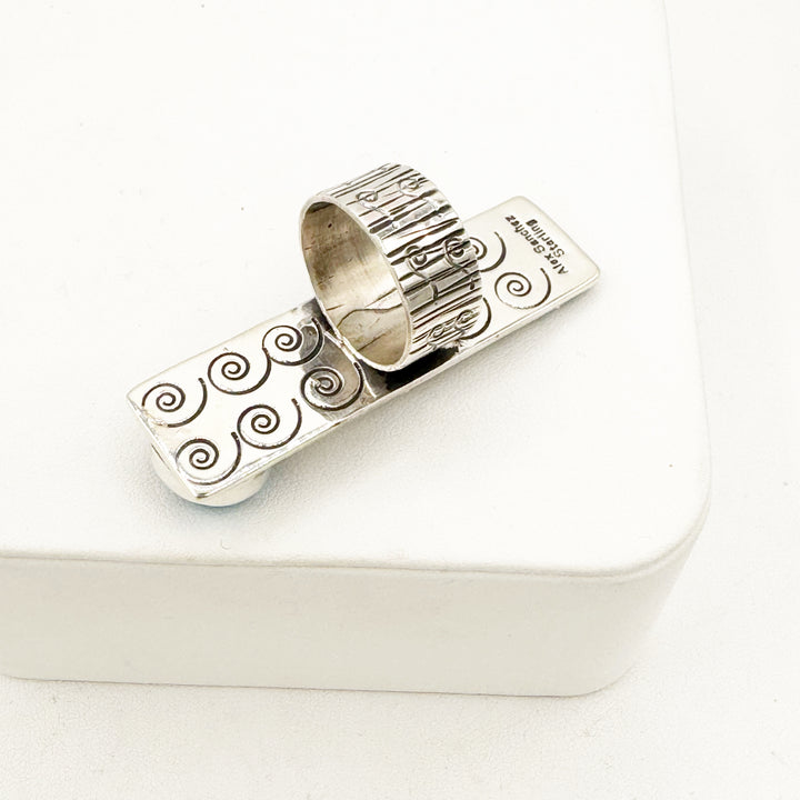 Ethereal Eternity Band - Black Aura Opal