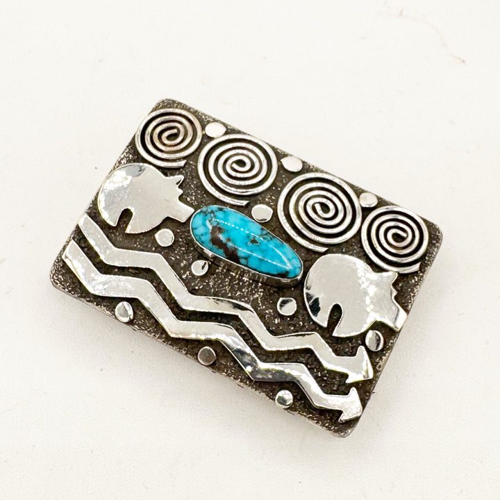 Lady in the Lake Pendant - Black Aura Opal & Garnet
