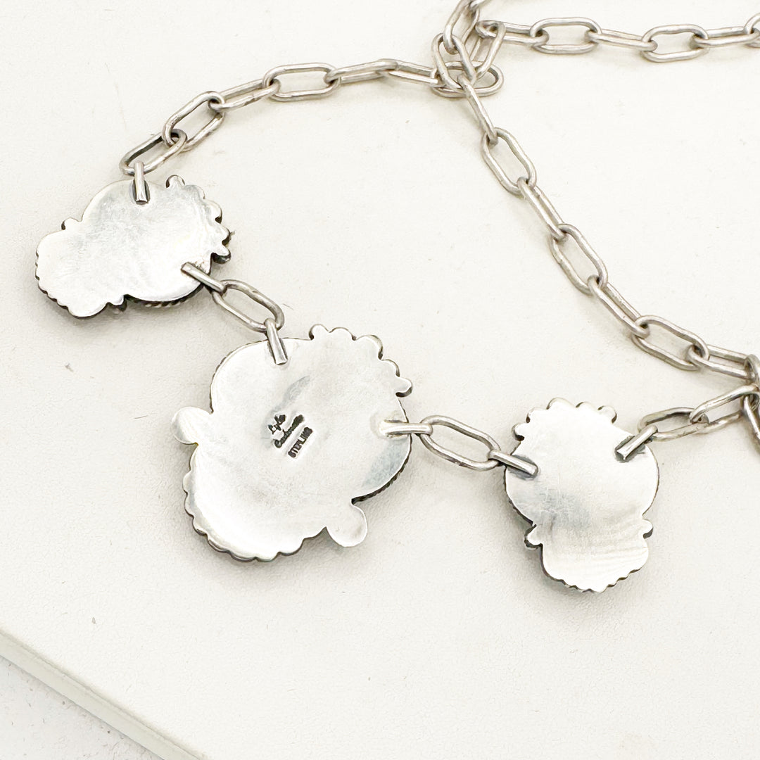 Pop Drop! Petal Necklace - White Aura Opal