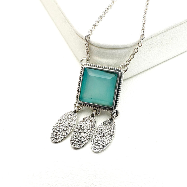 Crown Jewel Everyday Necklace - Blue Chalcedony