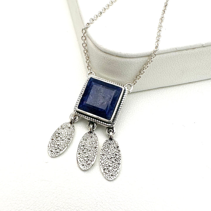 Crown Jewel Everyday Necklace -  Blue Sapphire
