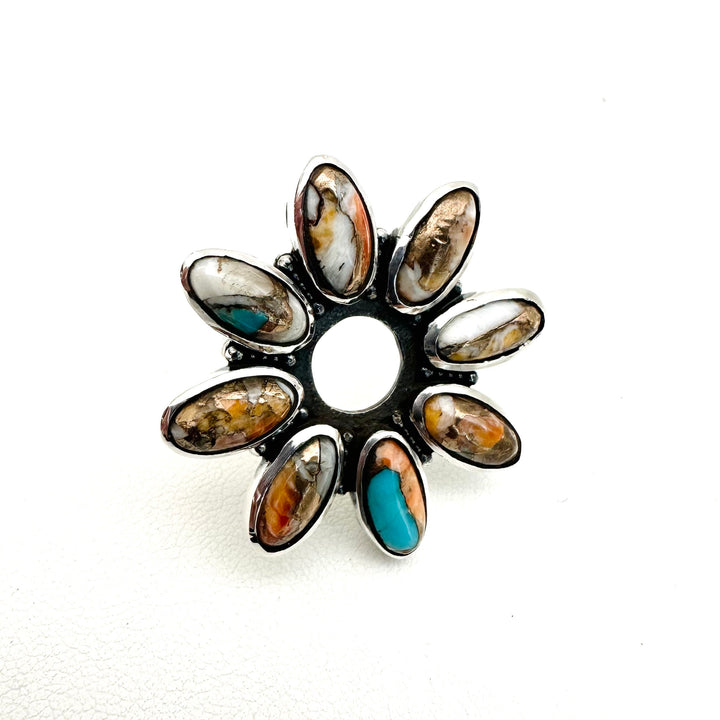 Windmill Ring - Spiny Oyster Turquoise