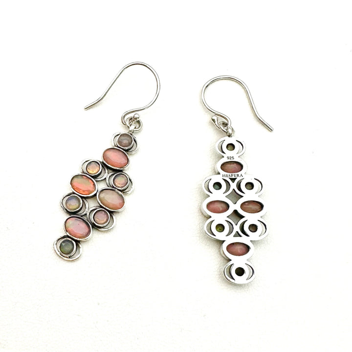 Stardust Earrings - Pink Welo Opal