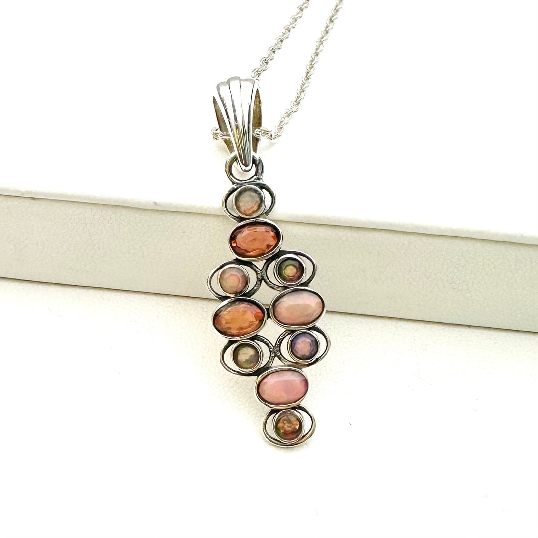 Stardust Necklace- Pink Welo Opal