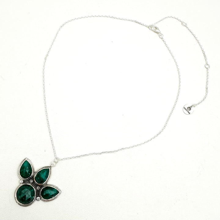 Dino Paw Necklace - Green Sapphire