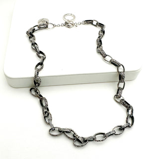 Hespera Victorian Etching Transformer Charm Bracelet and Necklace