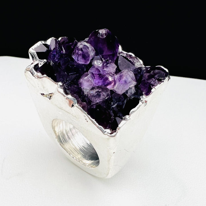 Silver Miley GemFire Ring - Amethyst