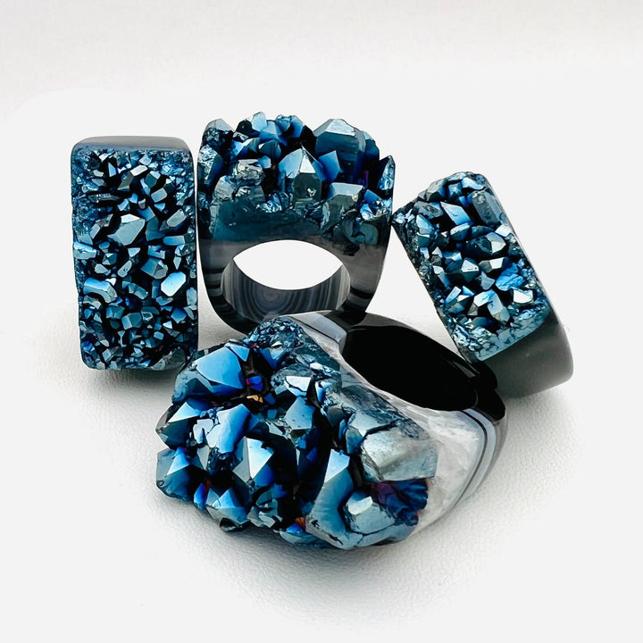 The Gemfire Ring - Warlock Black Agate