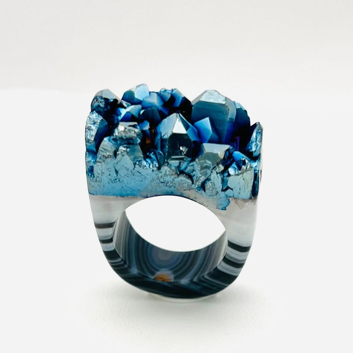 The Gemfire Ring - Warlock Black Agate